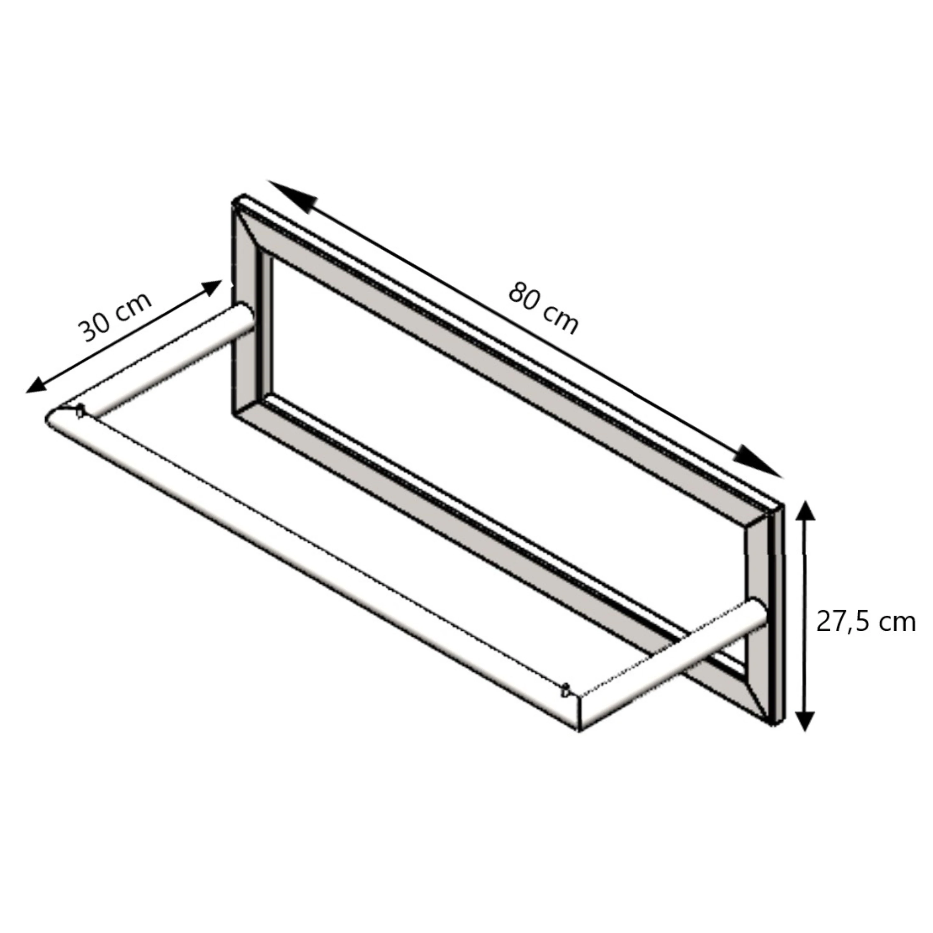 LIROdesign Garderobe Berlin - Wandgarderobe Schwarz - 80cm