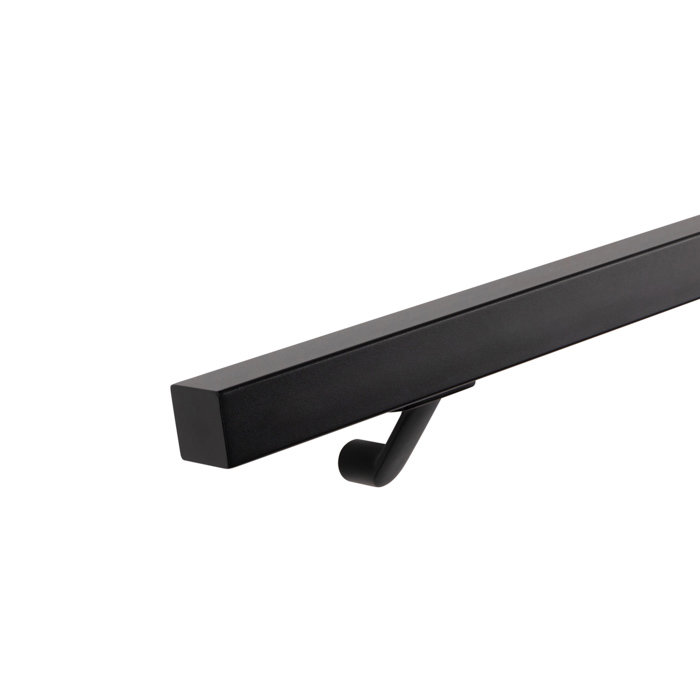 Quadratisches Handlauf schwarz - 40x40 mm