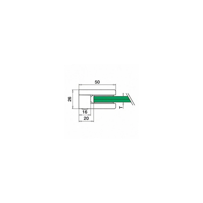 Glasklemme Modell 2700 für Baluster Ø33,7