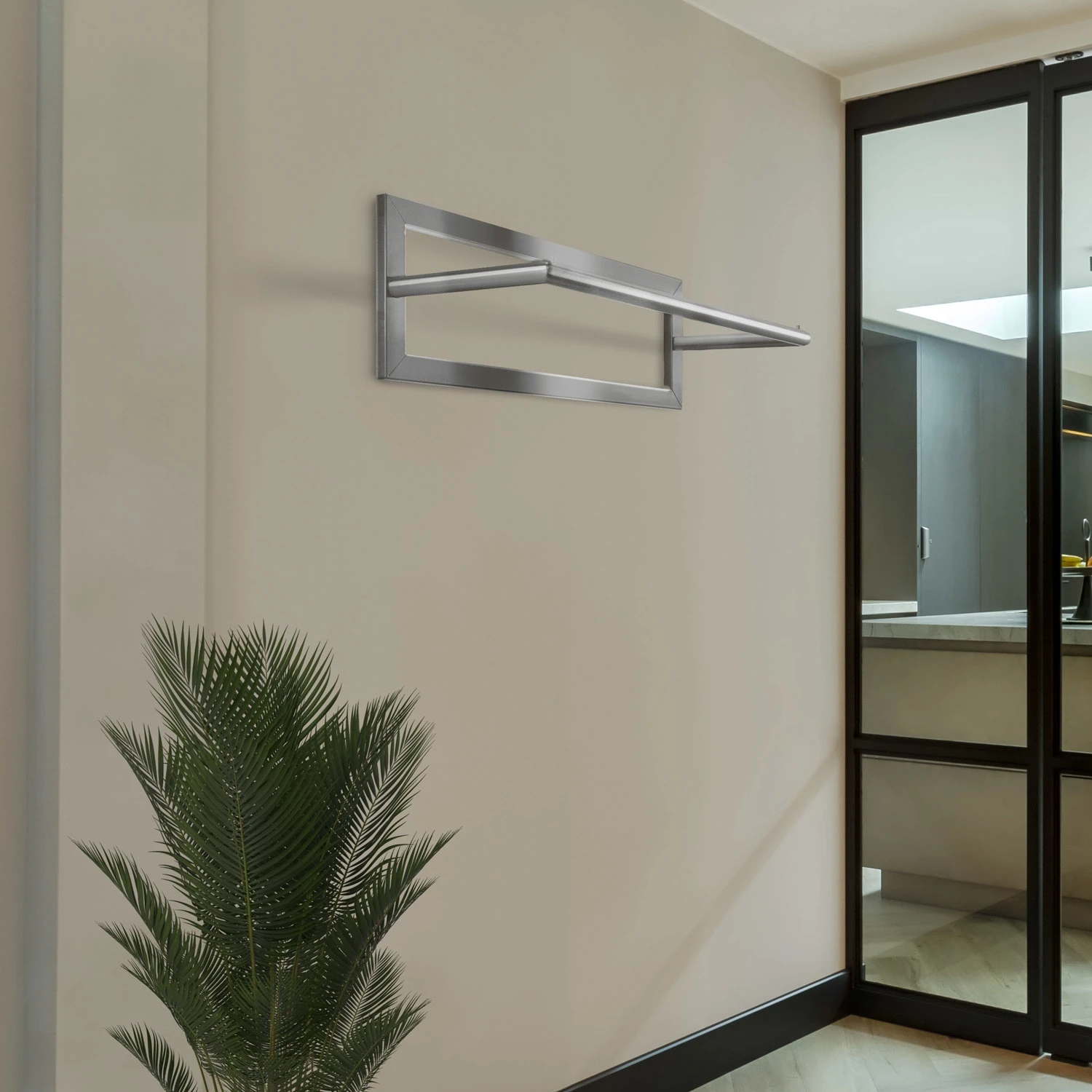 LIROdesign Garderobe Berlin - Wandgarderobe Edelstahl - 80cm