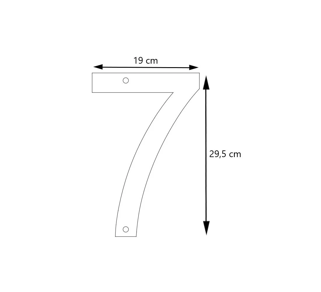 LIROdesign - Hausnummer Cortenstahl XL - Nr. 7
