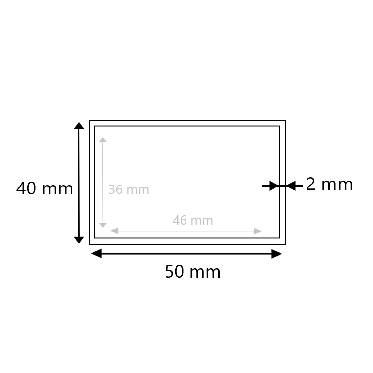 Edelstahl Vierkantrohr ungeschliffen 50x40x2