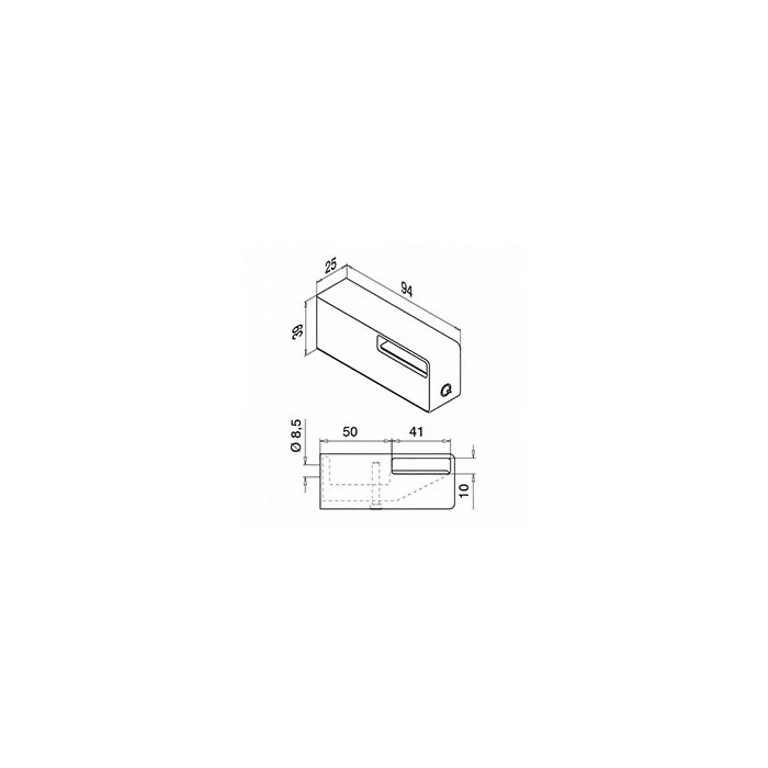 Handlaufhalter für Geländer 40x10