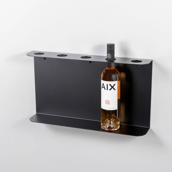 LIROdesign Weinregal - Flaschenregal Bordeaux Schwarz - L