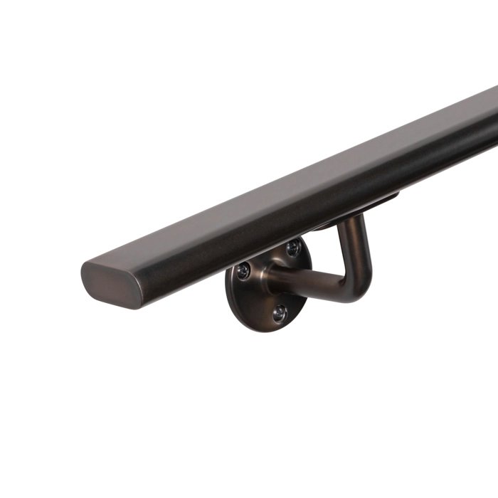 Handlauf gun metal oval - 48x20