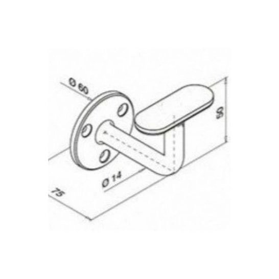 Quadratisch Handlauf Bronze - 40x40