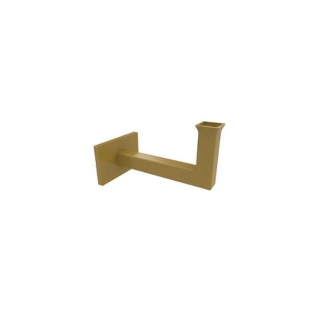Golden rechteckige handlaufhalter für flaches Geländer (blind)