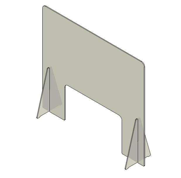 Kunststoff-Hustentrennwand 600x700mm (EXTRA GROSSE ÖFFNUNG)