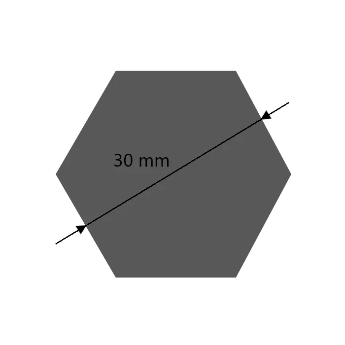 Blankstahl sechskant 30 mm
