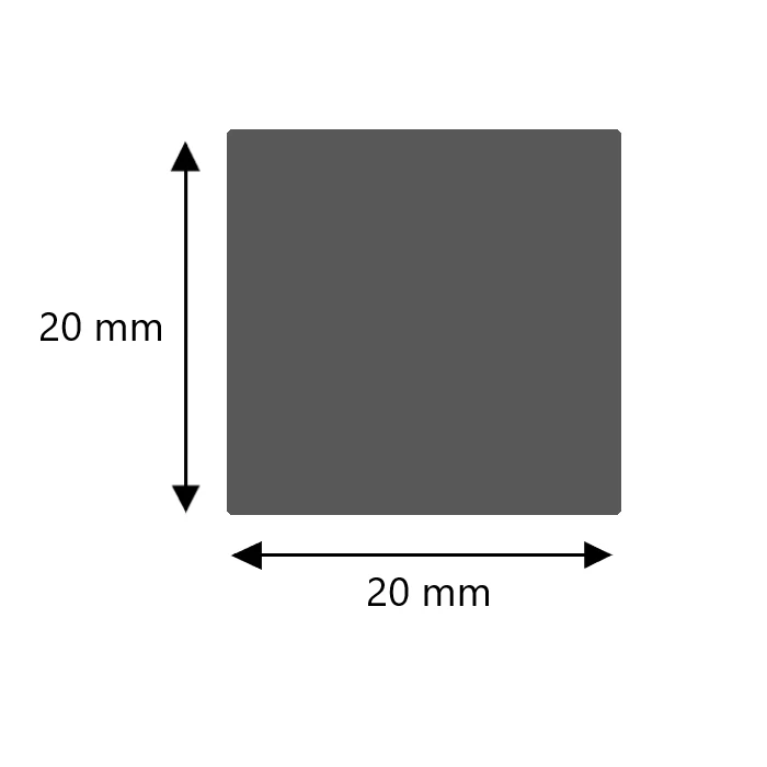 Edelstahl vollmaterial vierkant 20 mm