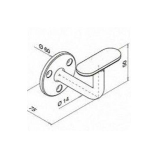 Handlauf Bronze rechteckig - 40x20