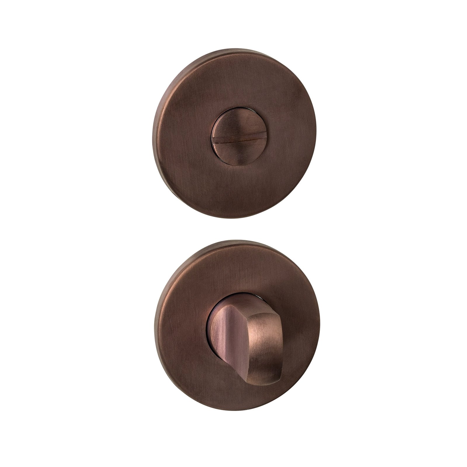 Intersteel Bad/WC Rosetten verdeckt ø52x6mm mit Stift 6-8mm PVD bronze
