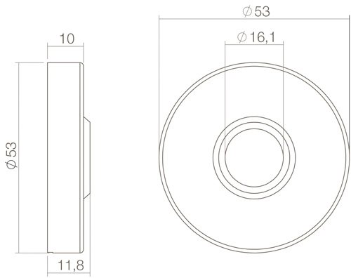 Intersteel Basis Haustürset Schutzbeschlag SKG*** rund Edelstahl schwarz mit Kernziehschutz