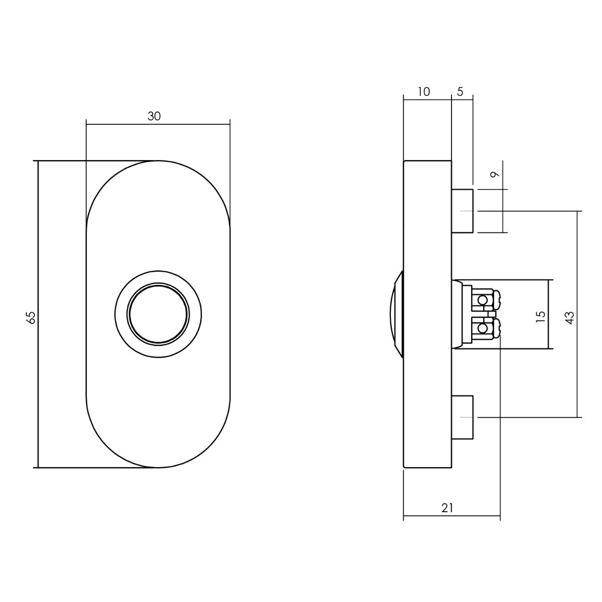 Intersteel Basis Haustürset Schutzbeschlag SKG*** rund Edelstahl schwarz mit Kernziehschutz