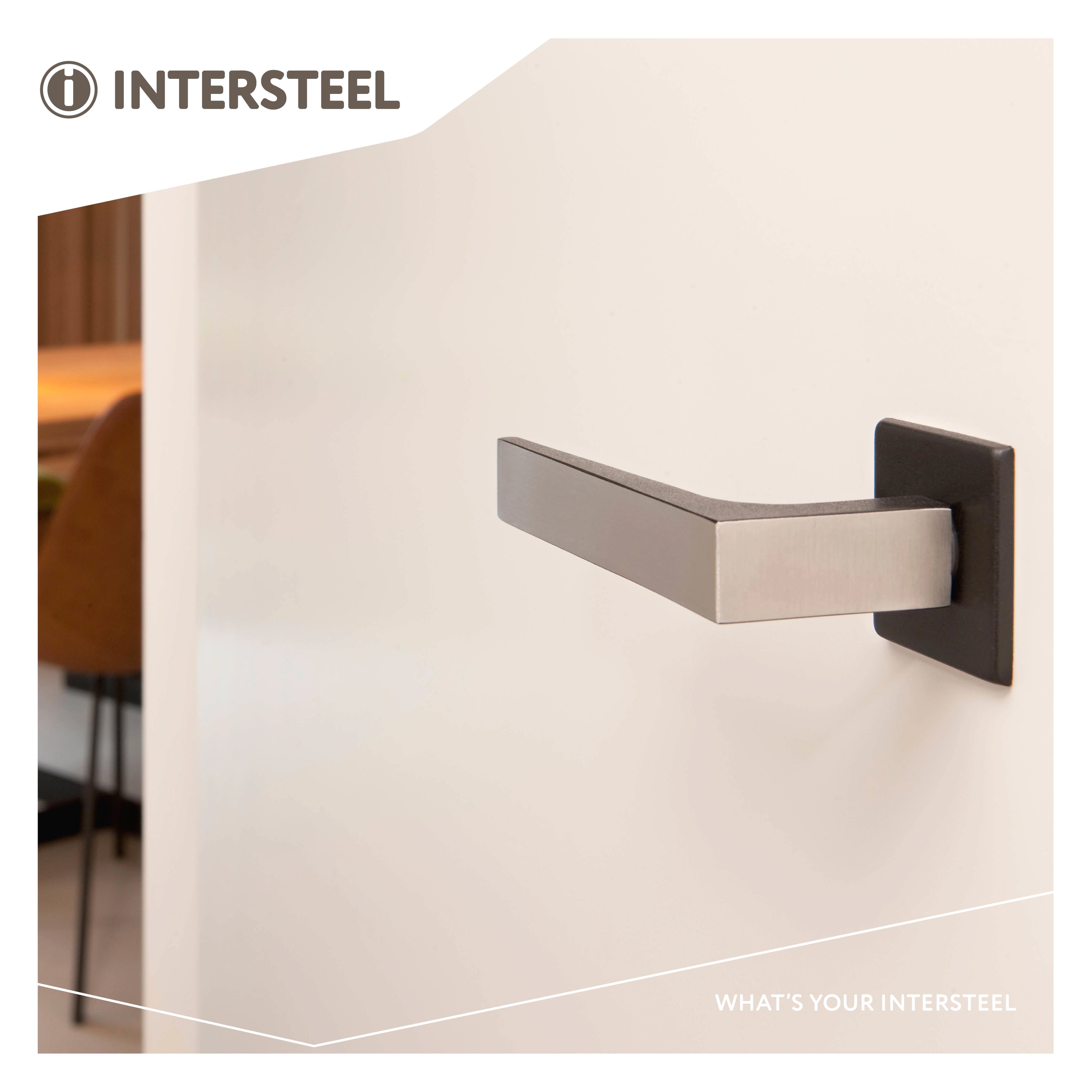 Intersteel Türdrücker Arjan Moors Sliced No.1 Edelstahl gebürstet/Mattschwarz