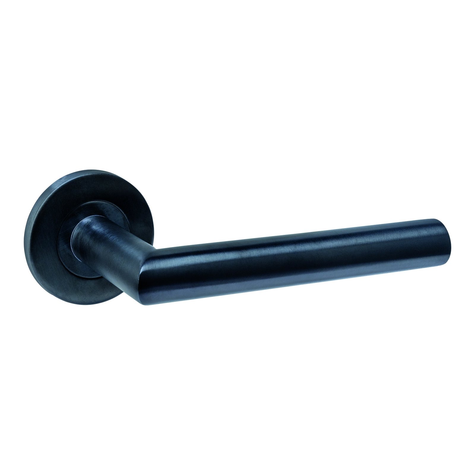 Intersteel Türdrücker Q 01 auf Rosette verdeckt ø52x6mm PVD schwarz