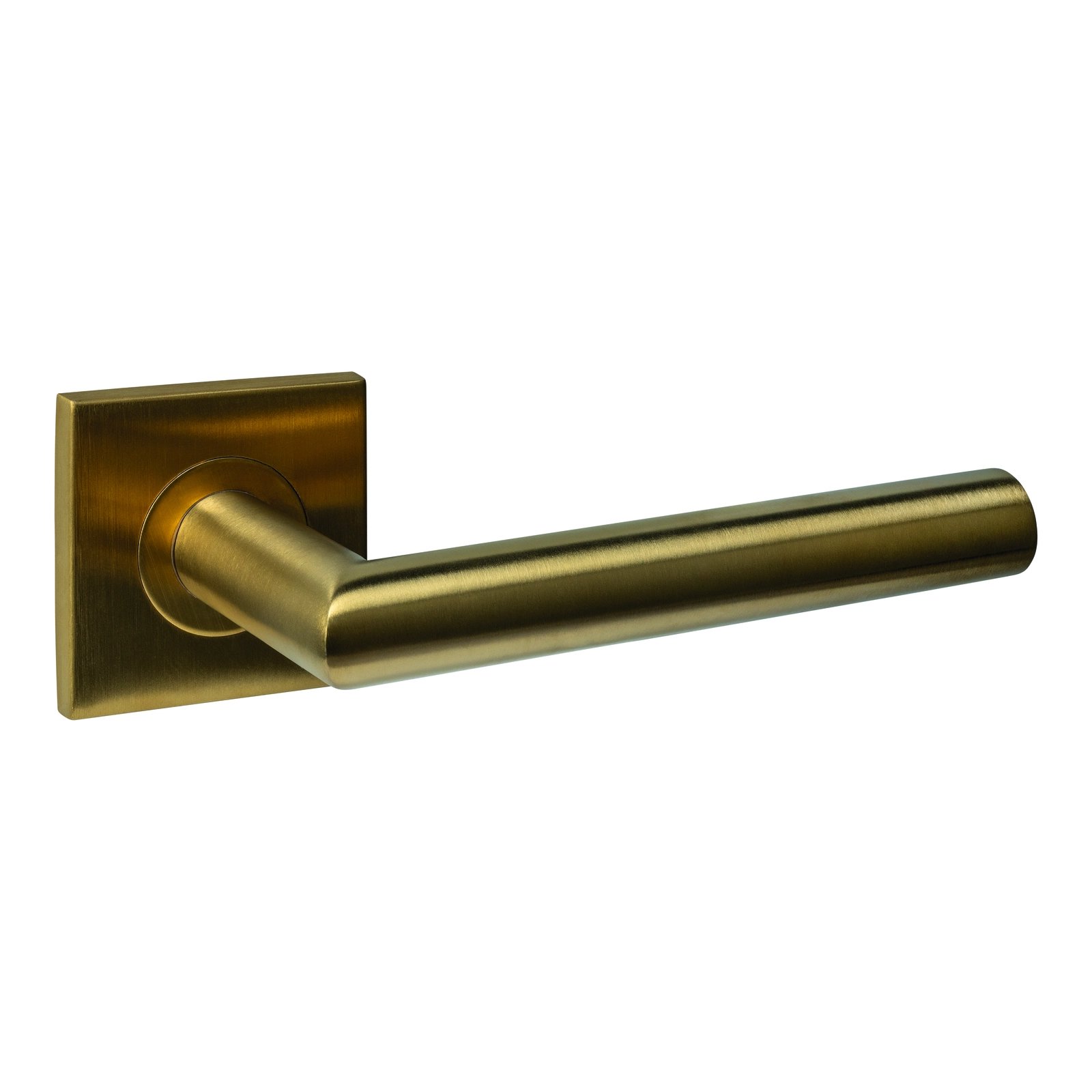 Intersteel Türdrücker Q 04 auf Rosette verdeckt 53x53x6mm PVD messing matt