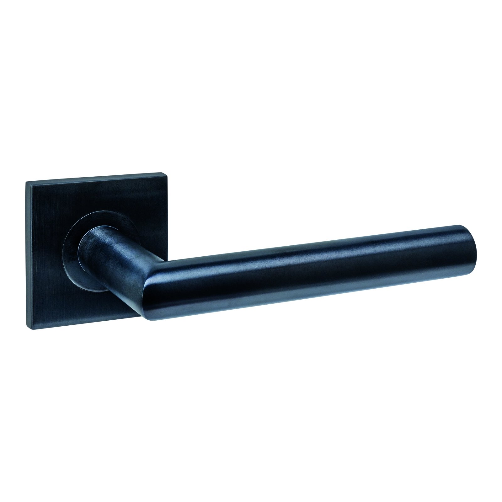 Intersteel Türdrücker Q 04 auf Rosette verdeckt 53x53x6mm PVD schwarz