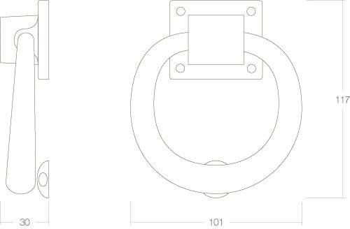 Intersteel Türklopfer Messing lackiert