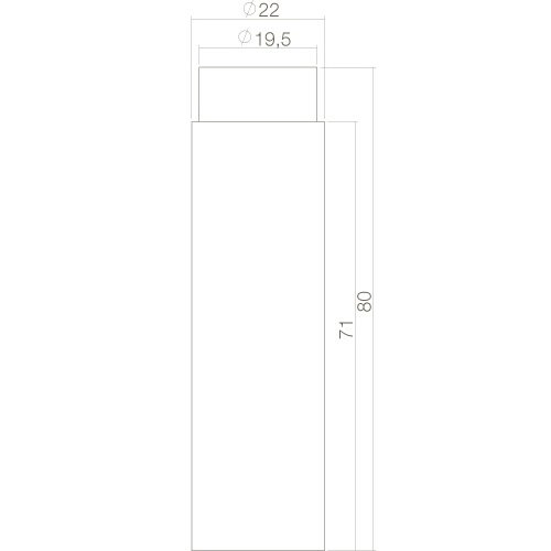 Intersteel Türstopper ø22 x 80 mm Wandmontage Schwarz