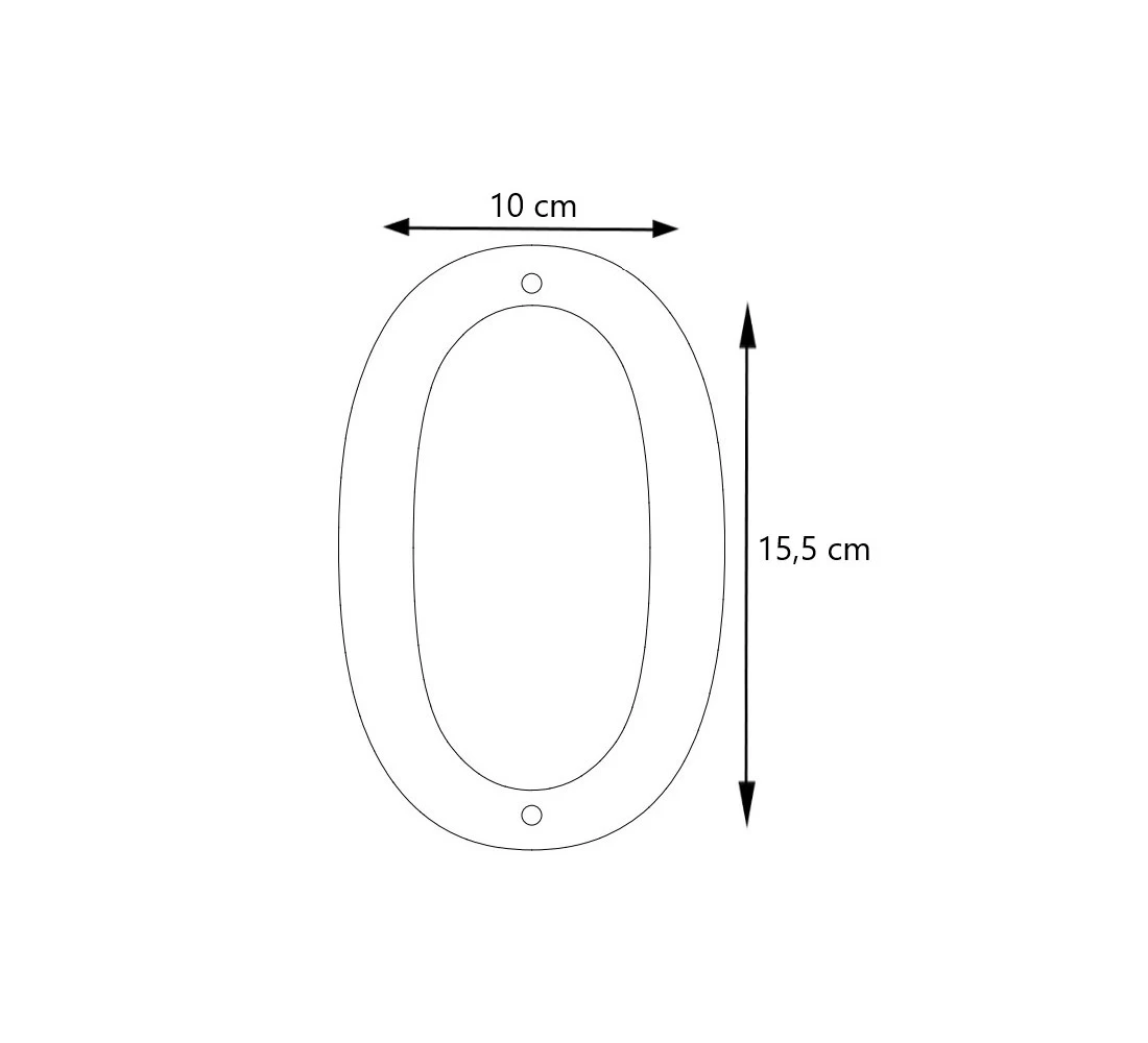 LIROdesign - Hausnummer schwarz- Nr. 0