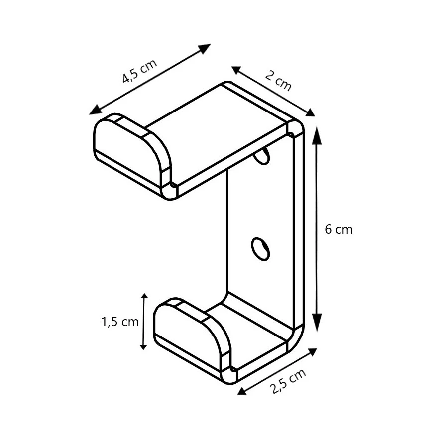 LIROdesign Kleiderhaken doppelt (Bronze)