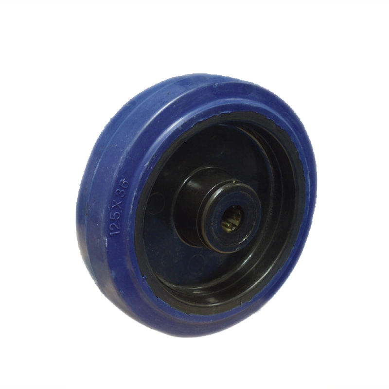 Loses 125-mm-Rad Blauer vulkanisierter elastischer Gummireifen