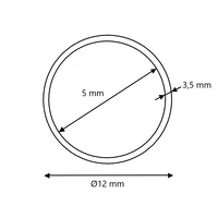 Stahlrohr rund Ø12x3,5 nahtlos