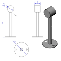 Abstandhalter Edelstahl Ø25mm (geschlossen) L=130mm