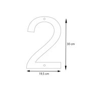 LIROdesign - Hausnummer Cortenstahl XL - Nr. 2