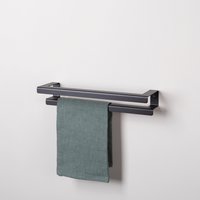 LIROdesign Handtuchhalter doppelt Stockholm schwarz - S