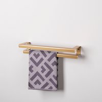 LIROdesign Handtuchhalter doppelt Stockholm Gold - S