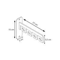 LIROdesign Garderobe Barcelona- Wandgarderobe Bronze - 4 haken