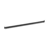 Wandflansch schwarz für Ovalrohr 30x15