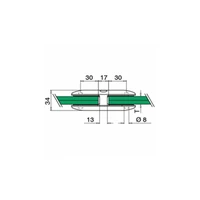 Glasverbinder Modell 2870 für flachen Anschluss