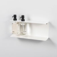 LIROdesign Duschablage mit Seifenspender Bordeaux - Weiß