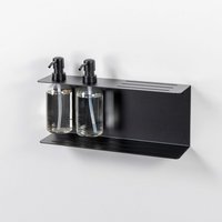 LIROdesign Duschablage mit Seifenspender Bordeaux - Schwarz