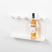 LIROdesign Weinregal - Flaschenregal Bordeaux Weiß - L