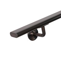 Handlauf gun metal oval - 48x20