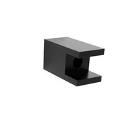 Handlaufträger schwarz rechteckig für 40x20 Handlauf