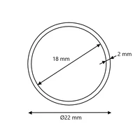 Aluminium Rundrohr Ø22x2