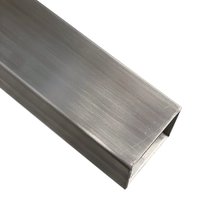 Edelstahl Vierkantrohr ungeschliffen 120x60x3