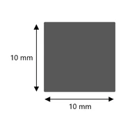 Edelstahl vollmaterial vierkant 10 mm