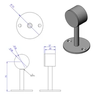 Abstandhalter Bronze Ø32mm (geschlossen) L=75mm