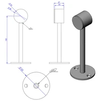 Abstandhalter Schwarz Ø32mm (geschlossen) L=130mm