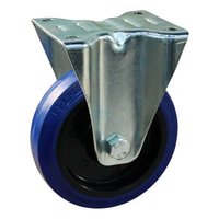 Bockrolle | 100mm | Elastisches blaues Gummiband | Kunststoffrand