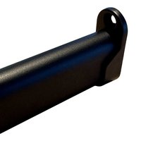 Schwarze Kleiderstange oval 30x15