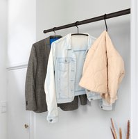 Garderobenstange schwarz Ø32 (mit versteckter Befestigung)