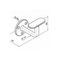 Handlauf Gold rechteckig - 40x10