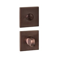 Intersteel Bad/WC Rosetten verdeckt 53x53x6mm mit Stift 6-8mm PVD bronze